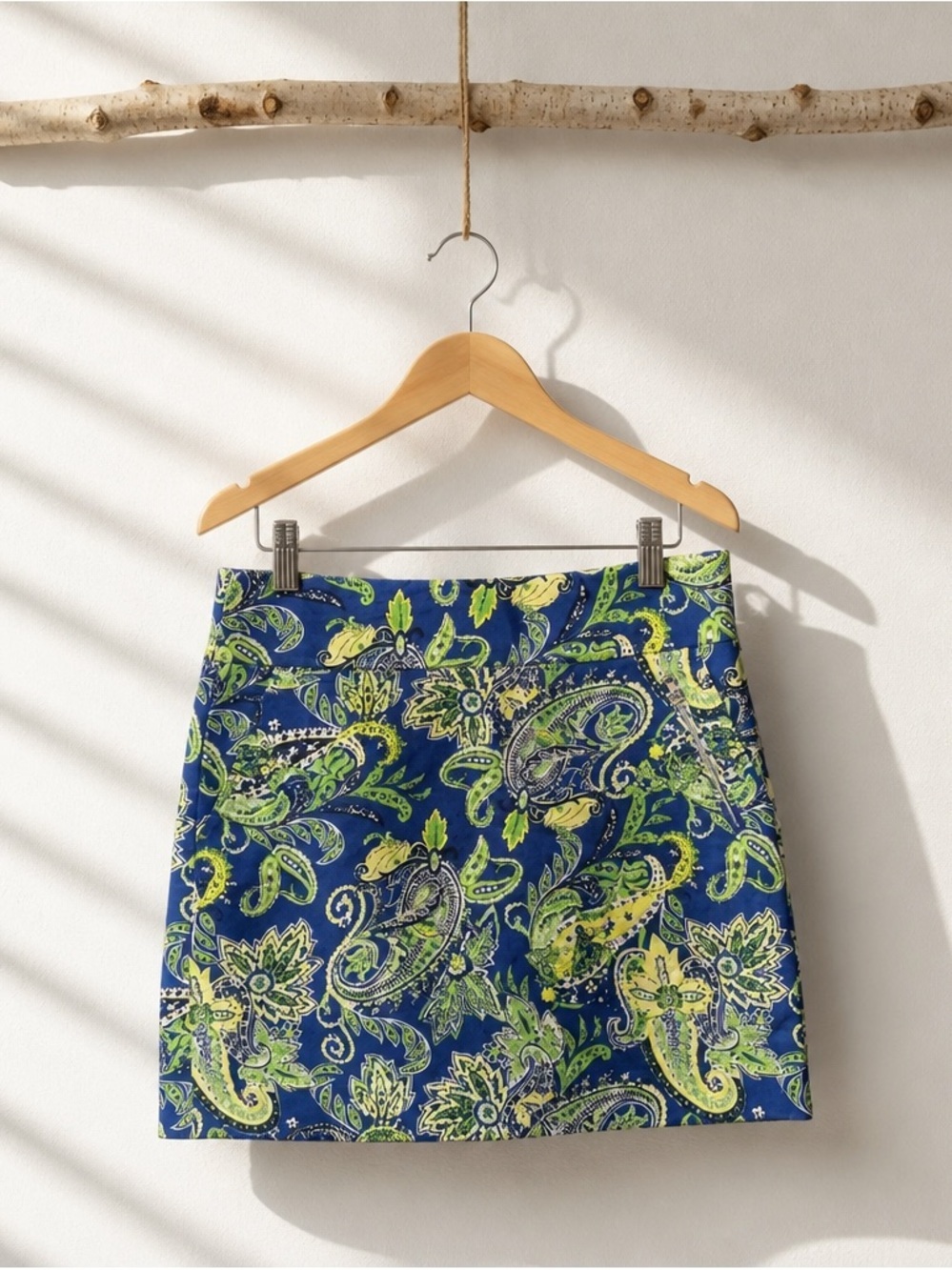 Polo Ralph Lauren Golf Women's Blue & Green Paisley Mini Skirt